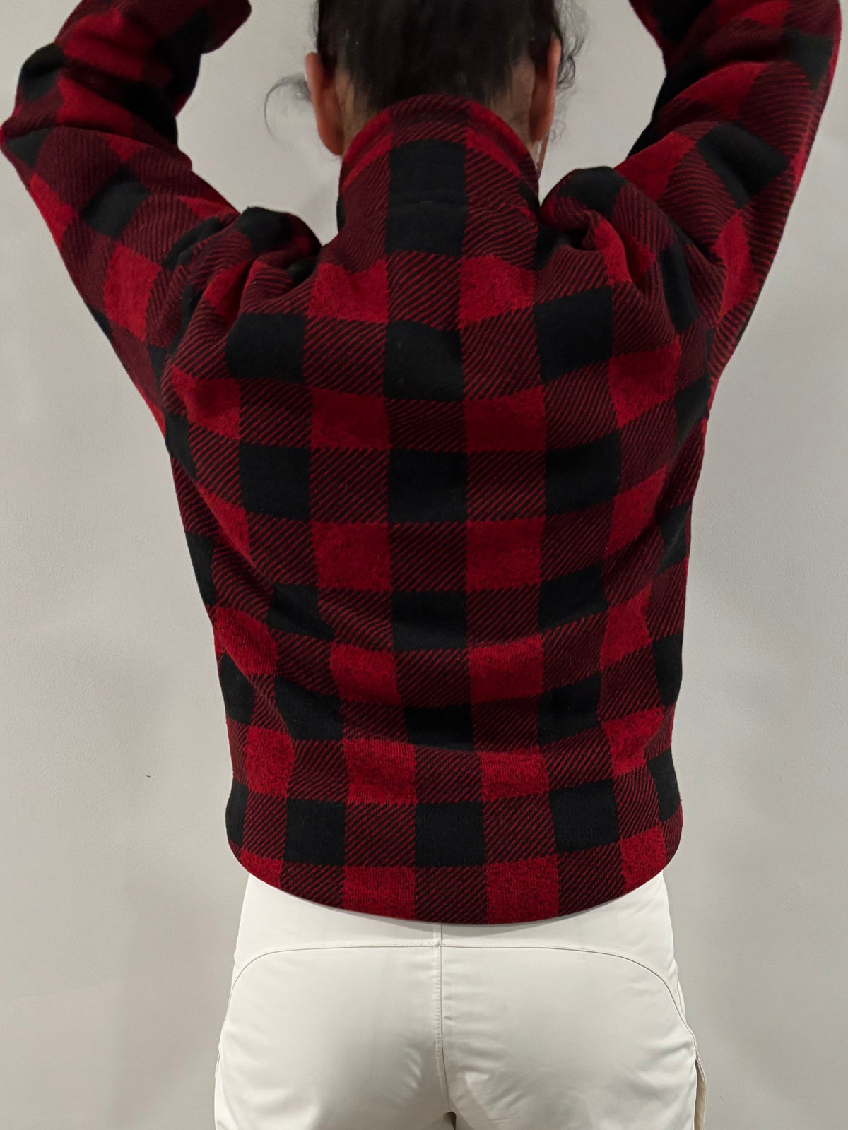 North Face Buffalo Plaid 1/4 Zip Fleece Pullover. Men’s Small