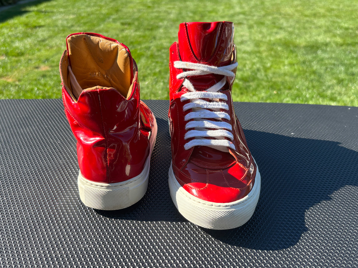Maison Martin Margiela Leather High Top Sneakers Size 38
