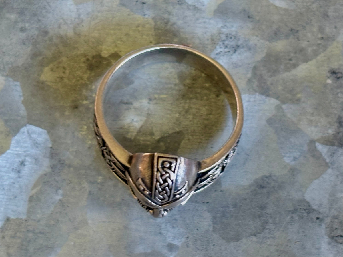 Viking Warrior Celtic Knot Ring. Size 11 3/4