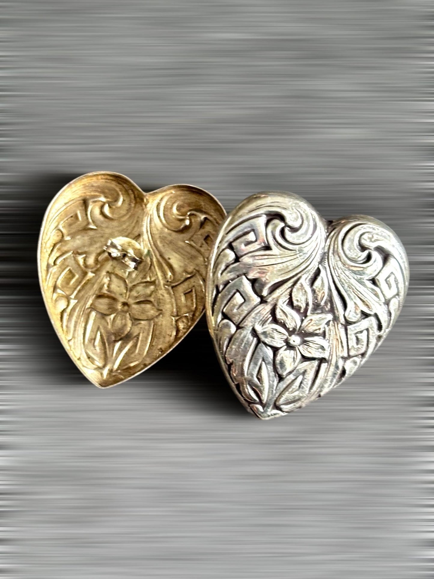 Vintage Heart-Shaped Earrings Sterling Silver Earrings