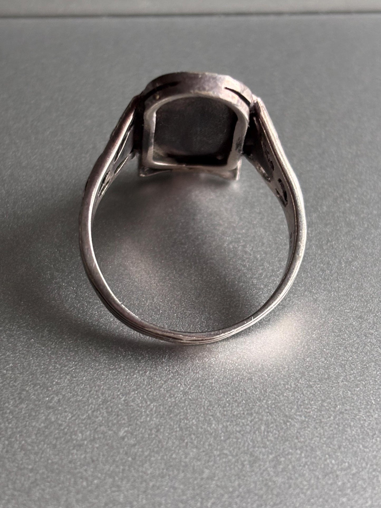 Vintage Egyptian Revival Sterling Silver Ring | Hieroglyphic Design | Size 11