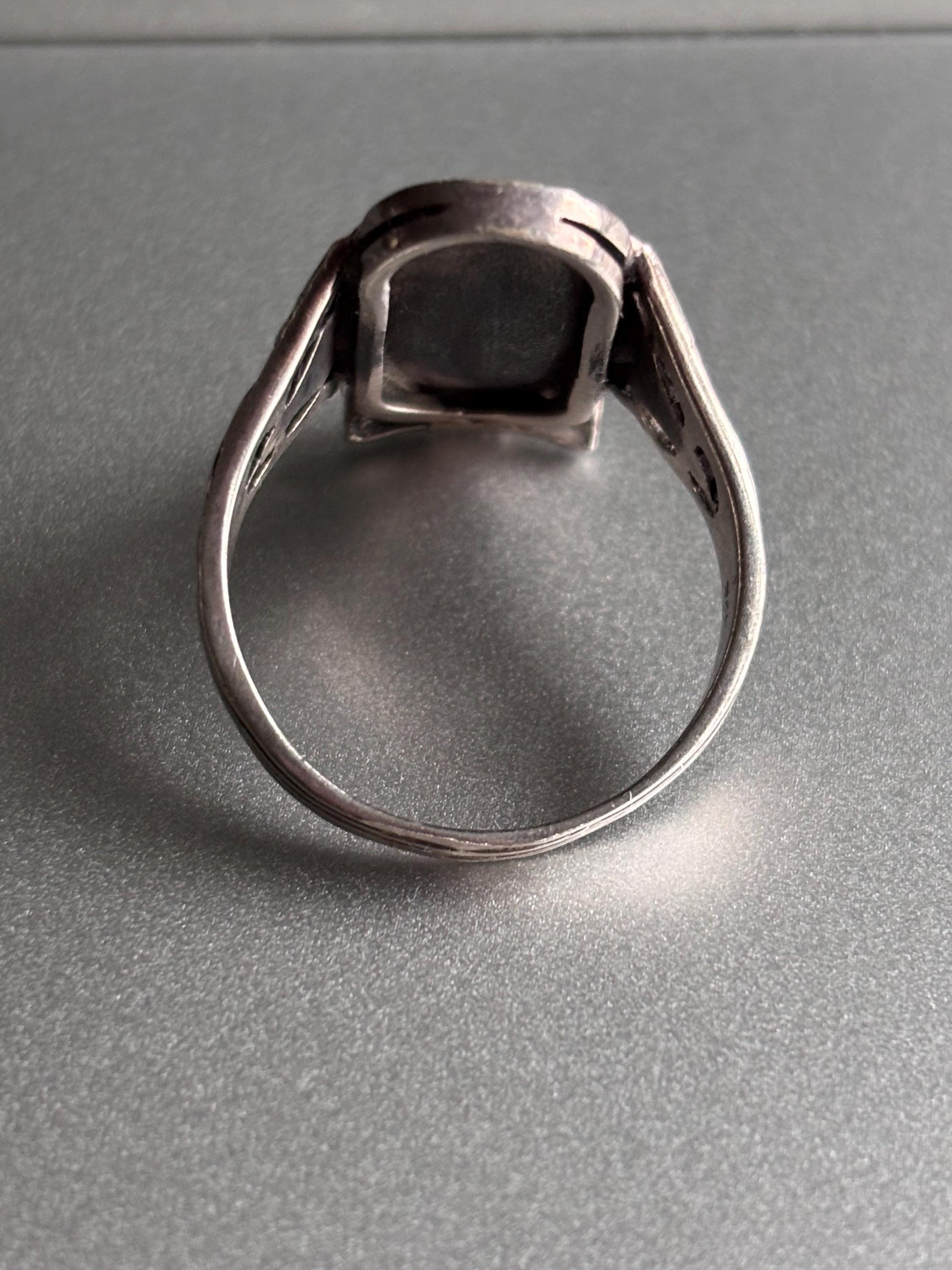Vintage Egyptian Revival Sterling Silver Ring | Hieroglyphic Design | Size 11