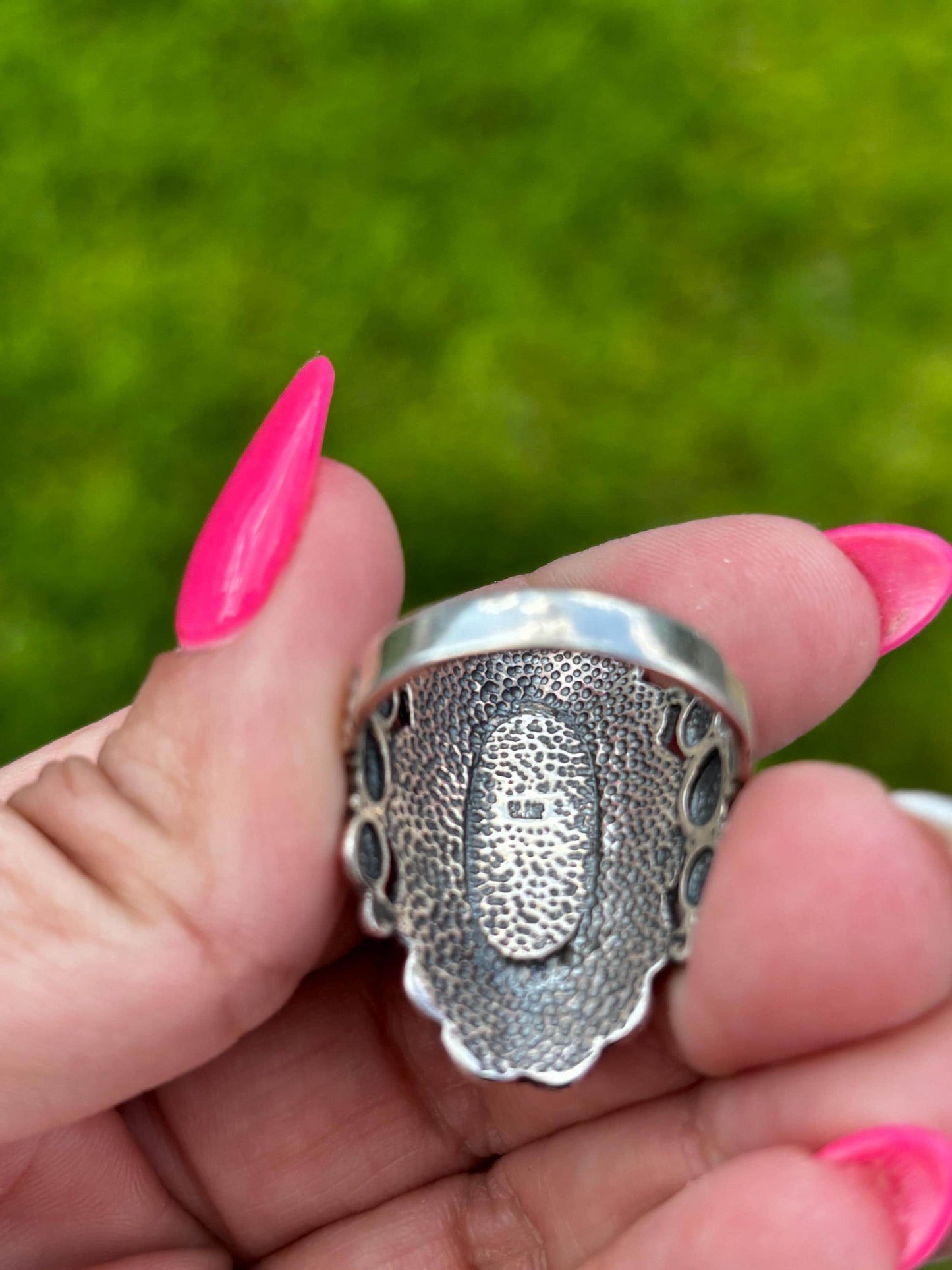 Sterling Silver Turquoise Ring | Modern Southwestern Style | Size 10