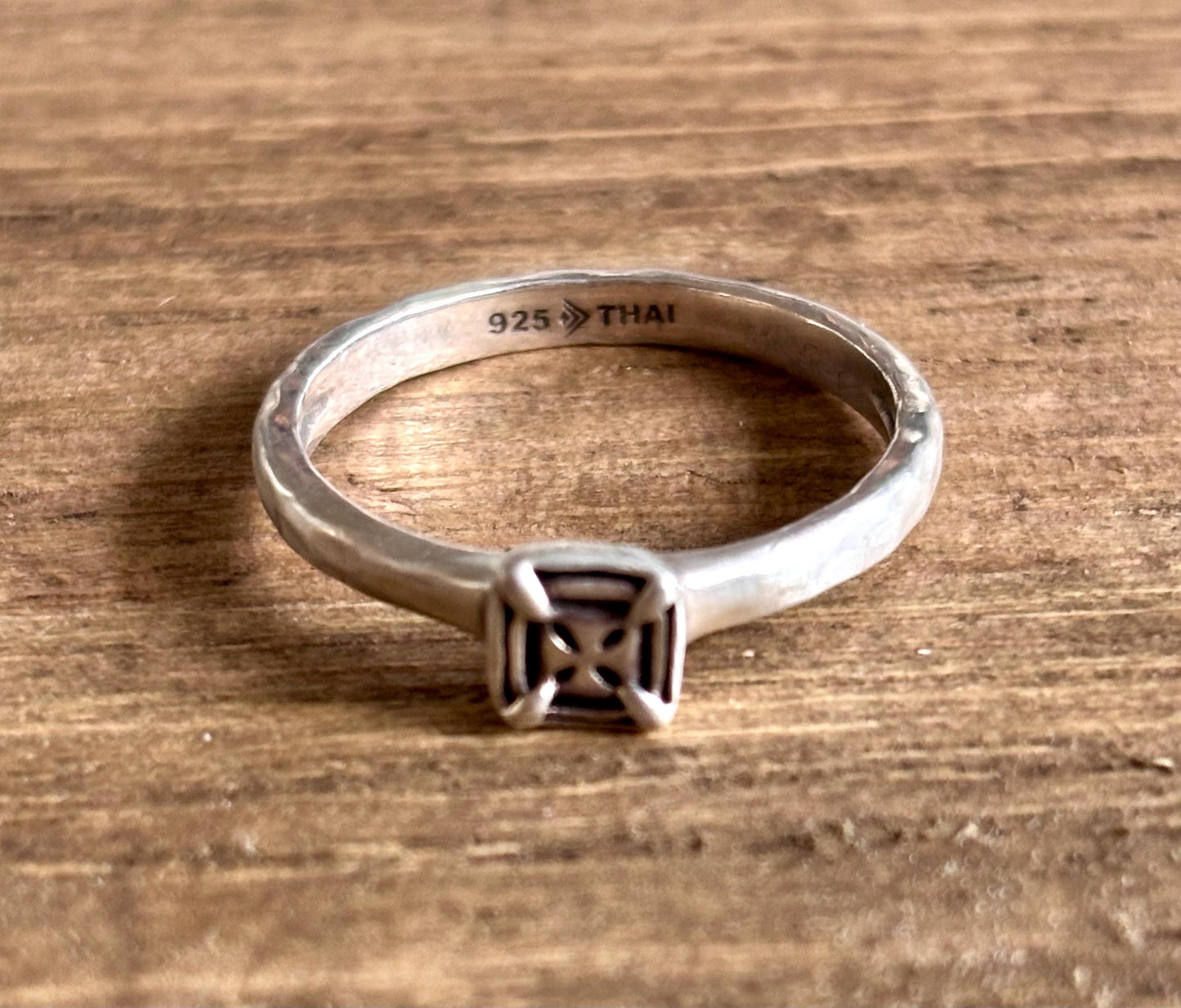 Silpada Sterling Silver Geometric Ring | Size 8 Modern Square Stackable Design