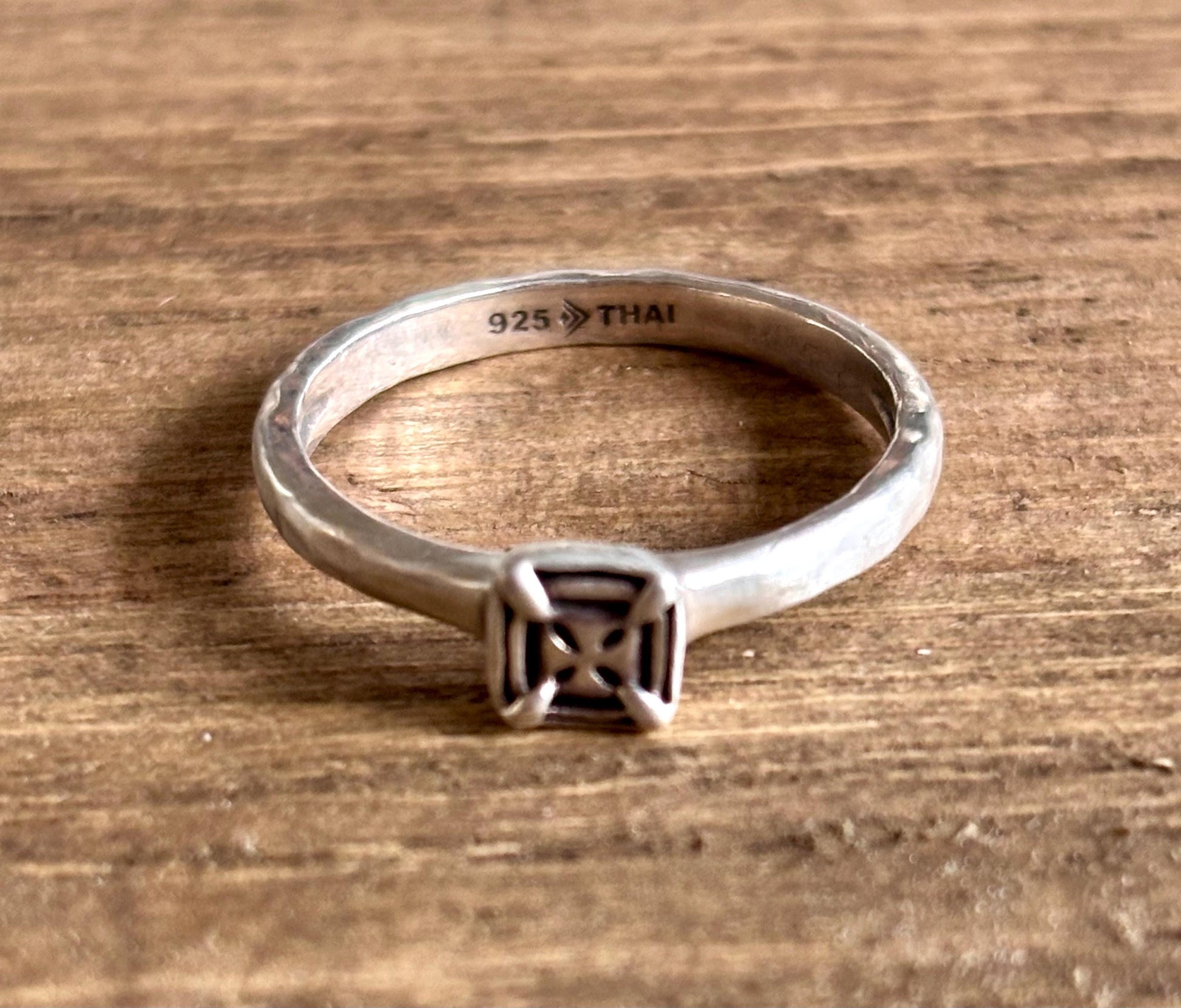 Silpada Sterling Silver Geometric Ring | Size 8 Modern Square Stackable Design