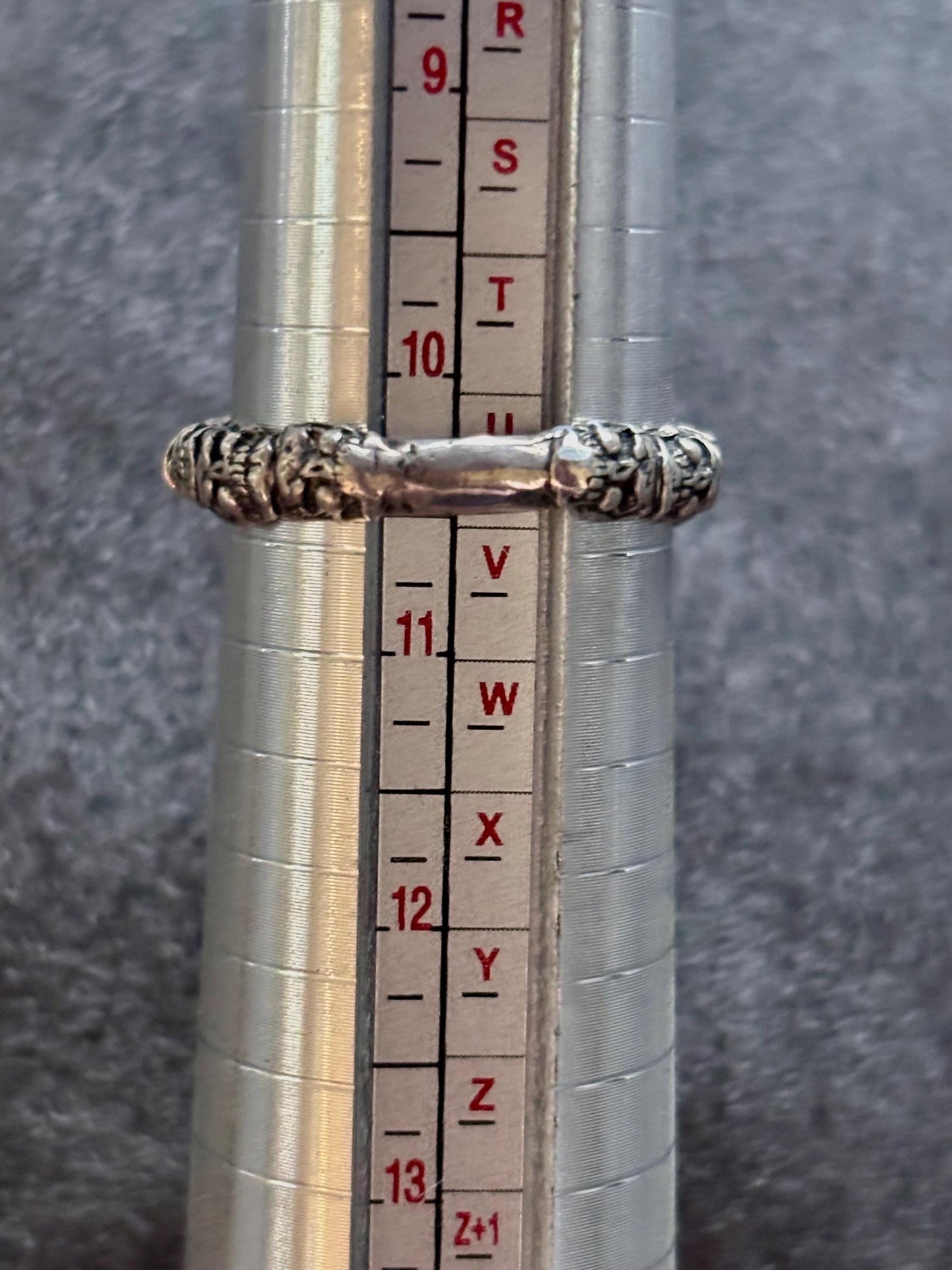 Sterling Silver Skull Band Ring | Size 10.5