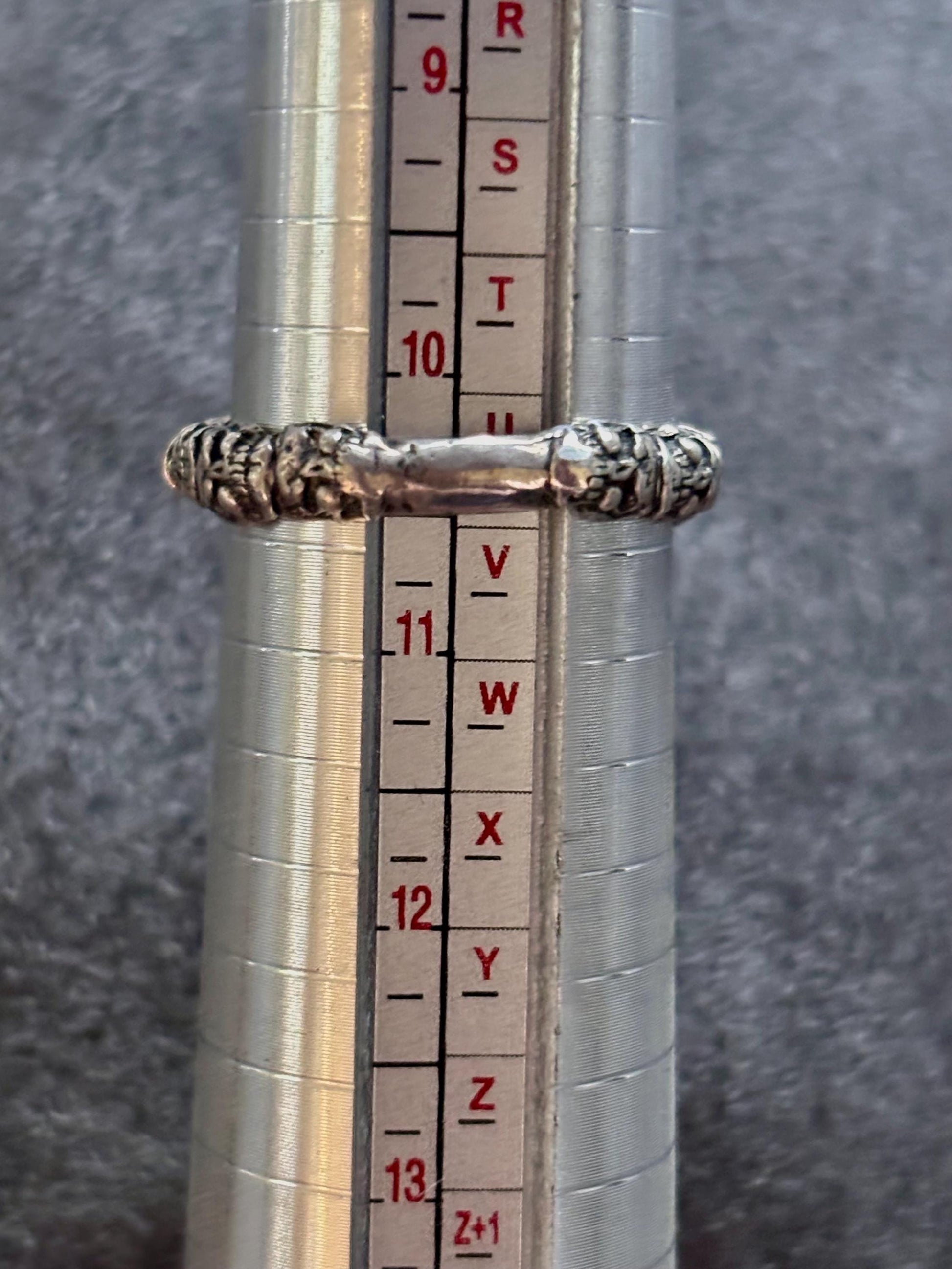Sterling Silver Skull Band Ring | Size 10.5
