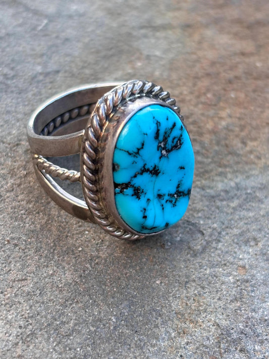 Turquoise Navajo Ring. Size 10