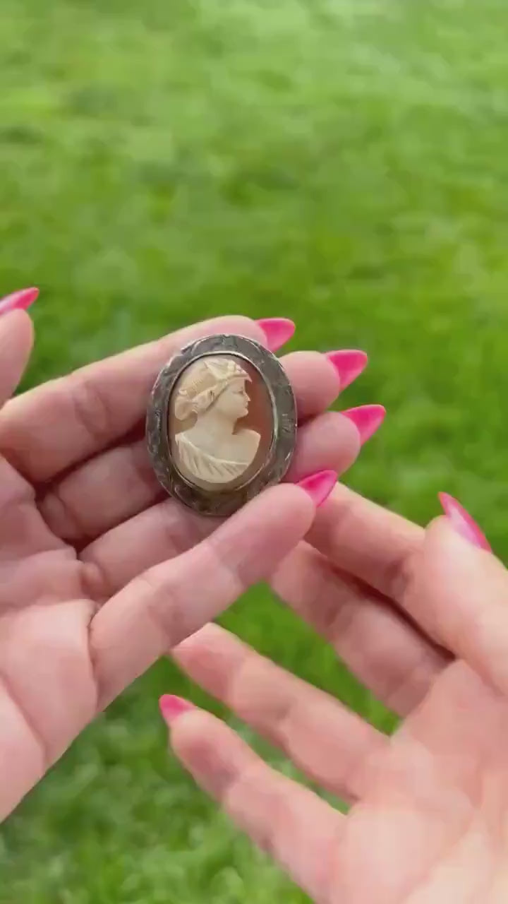 Antique cameo brooch