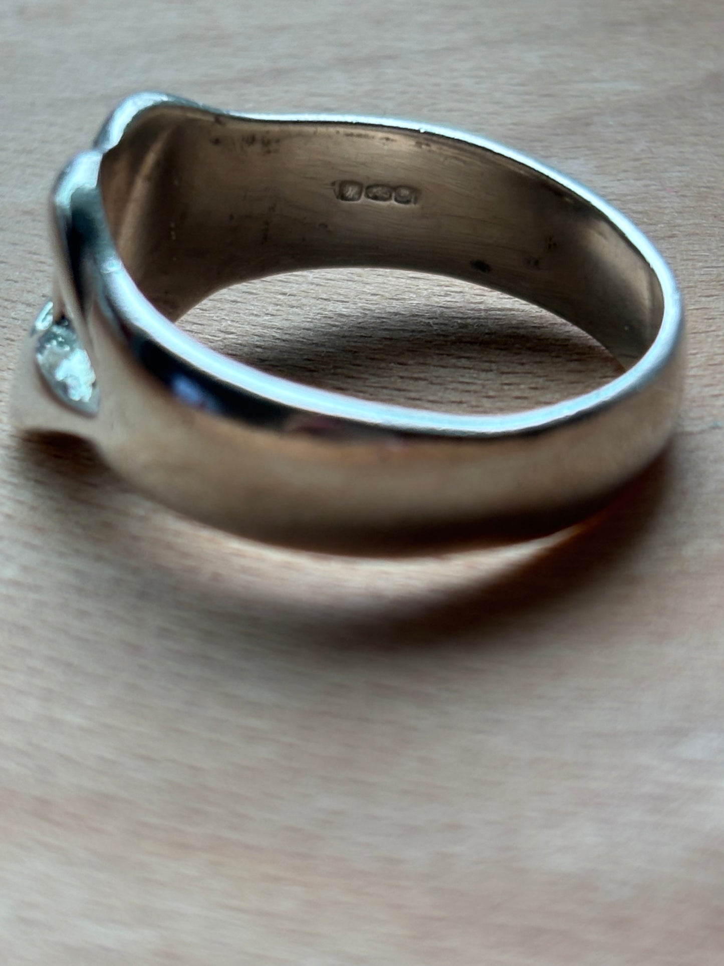 Vintage Sterling Silver Lips Ring. Size 10