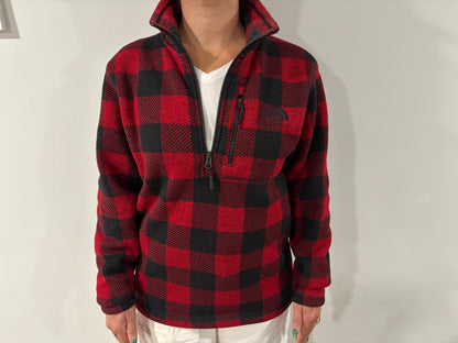 North Face Buffalo Plaid 1/4 Zip Fleece Pullover. Men’s Small