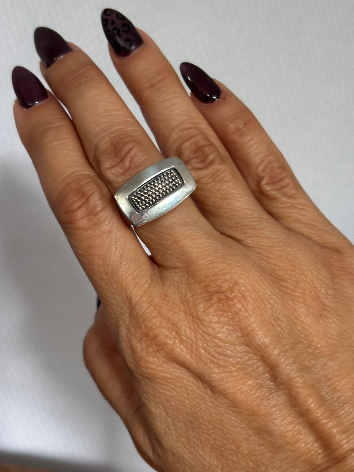 LAGOS Signature Caviar Sterling Silver Signet Ring – Size 7