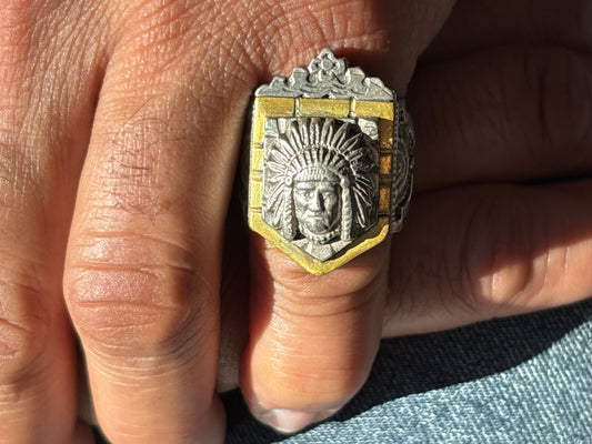 Mexican Biker Ring. Size 9 3/4