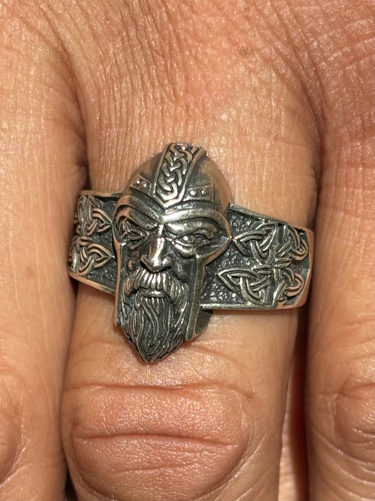 Viking Warrior Celtic Knot Ring. Size 11 3/4