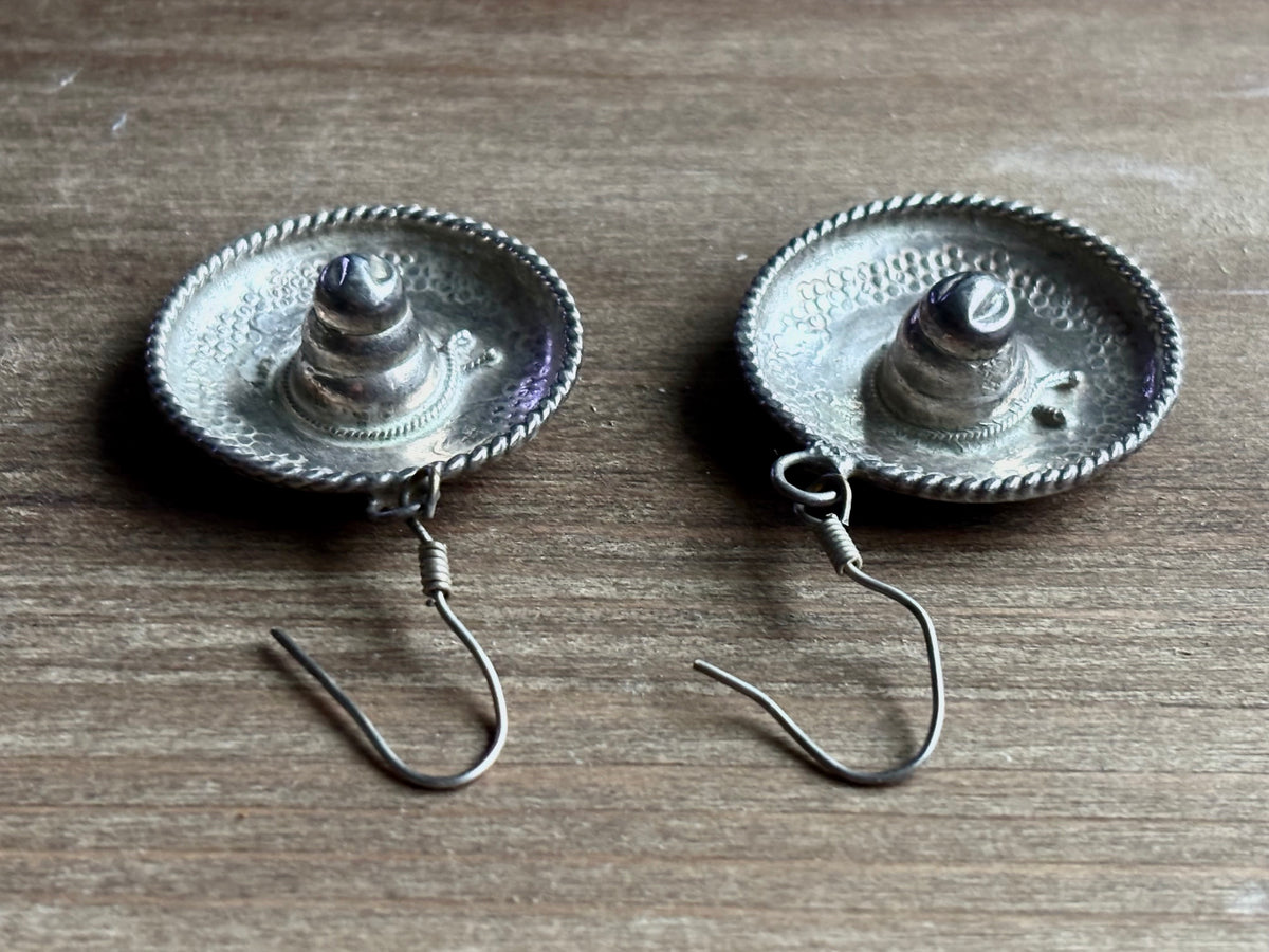 view of the earrings showing the fishhooks