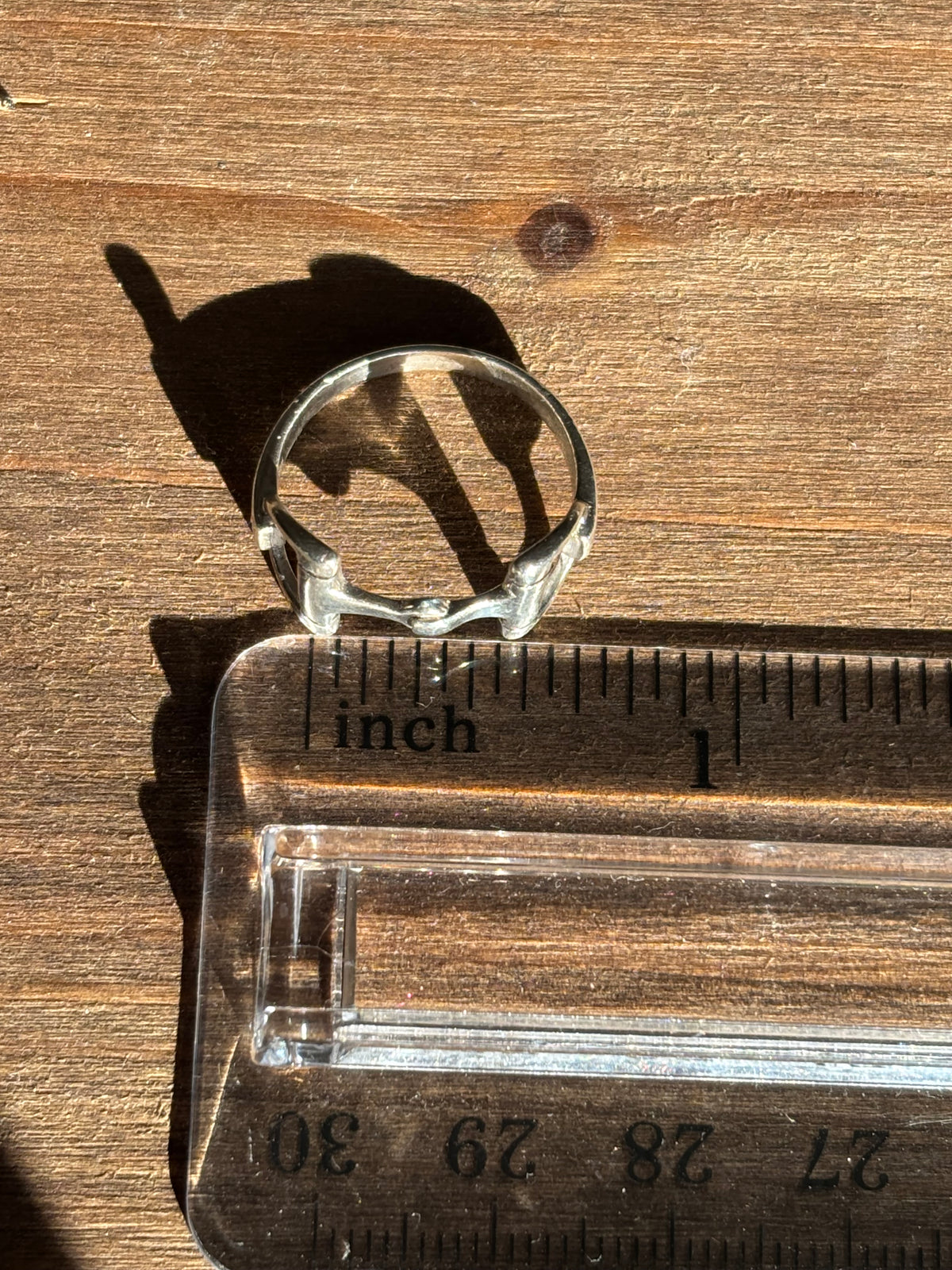 Sterling Silver Equestrian Horsebit Ring. Size 6¾