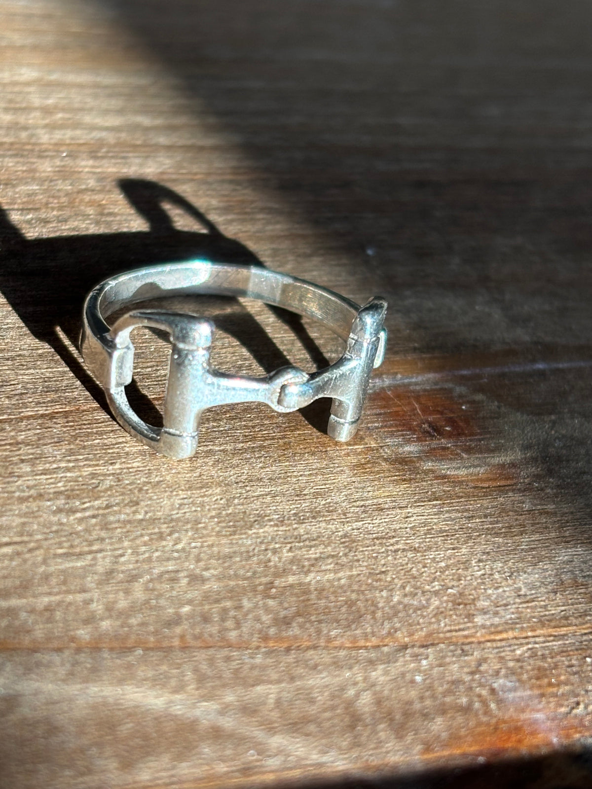 Sterling Silver Equestrian Horsebit Ring. Size 6¾