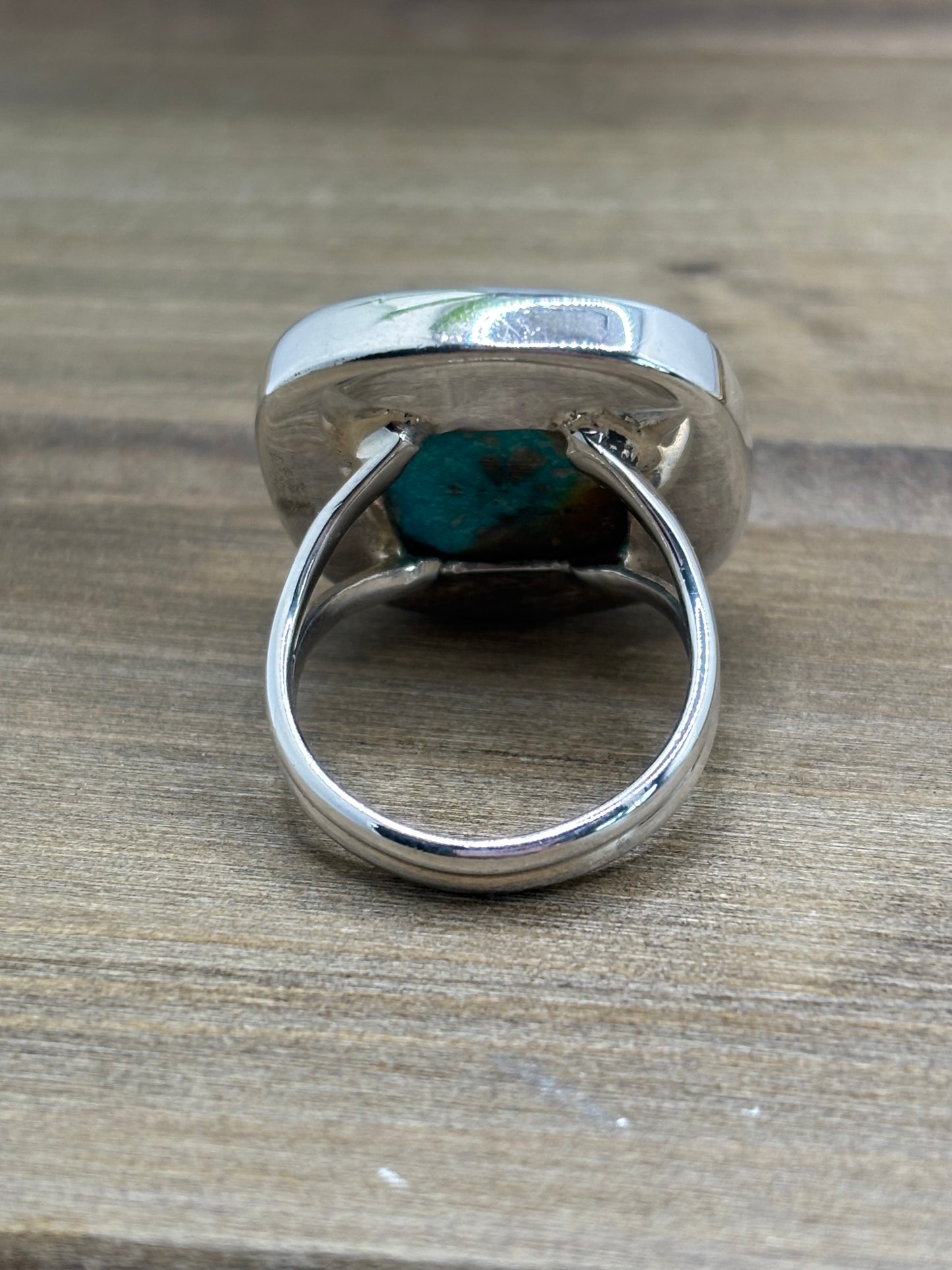 Vintage Turquoise Statement Ring, Sterling Silver, Size 8