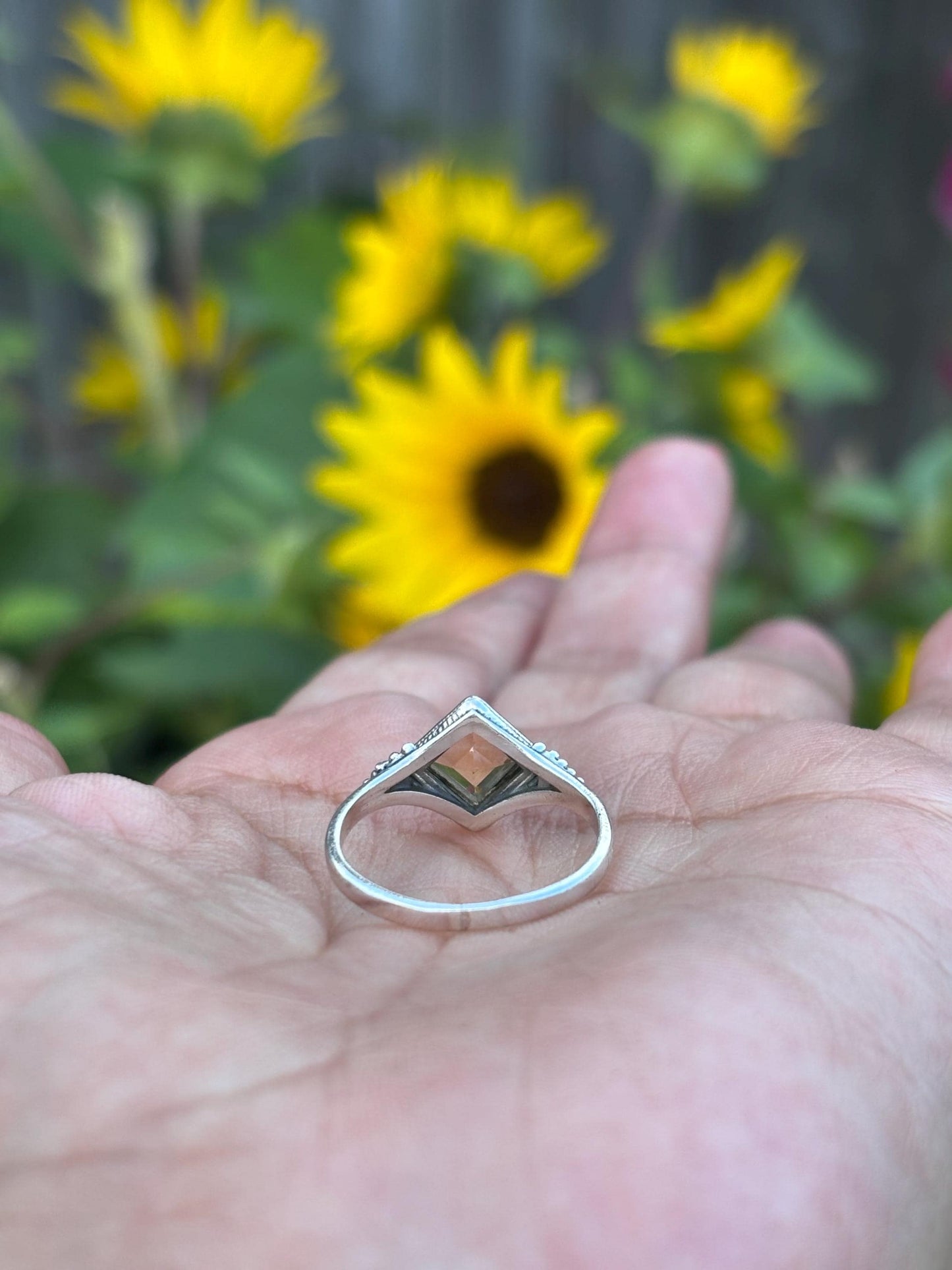 Sterling Silver Citrine Ring  – Size 7 – November Birthstone Jewelry