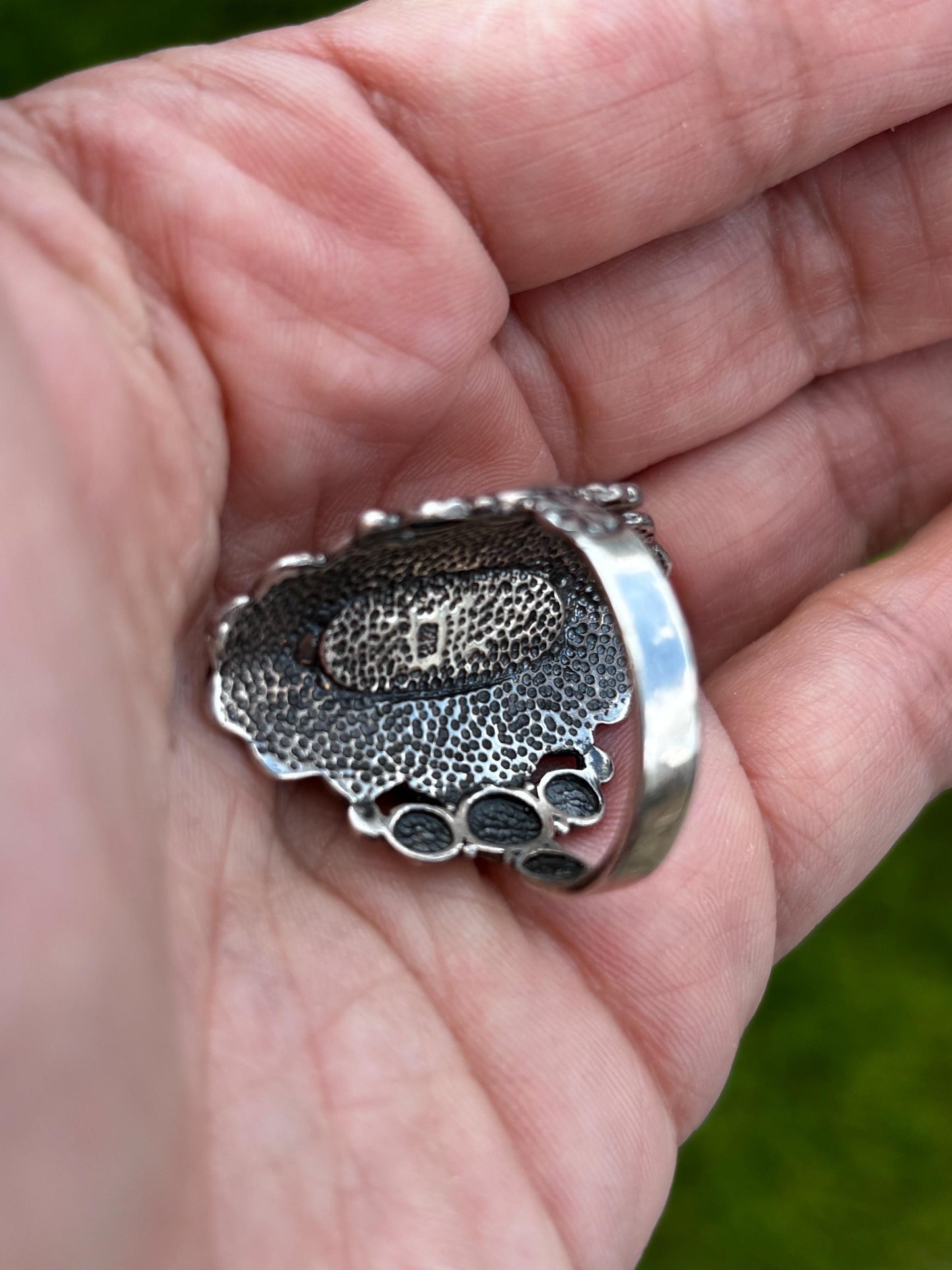 Sterling Silver Turquoise Ring. Modern Southwestern Style | Size 10 1/4