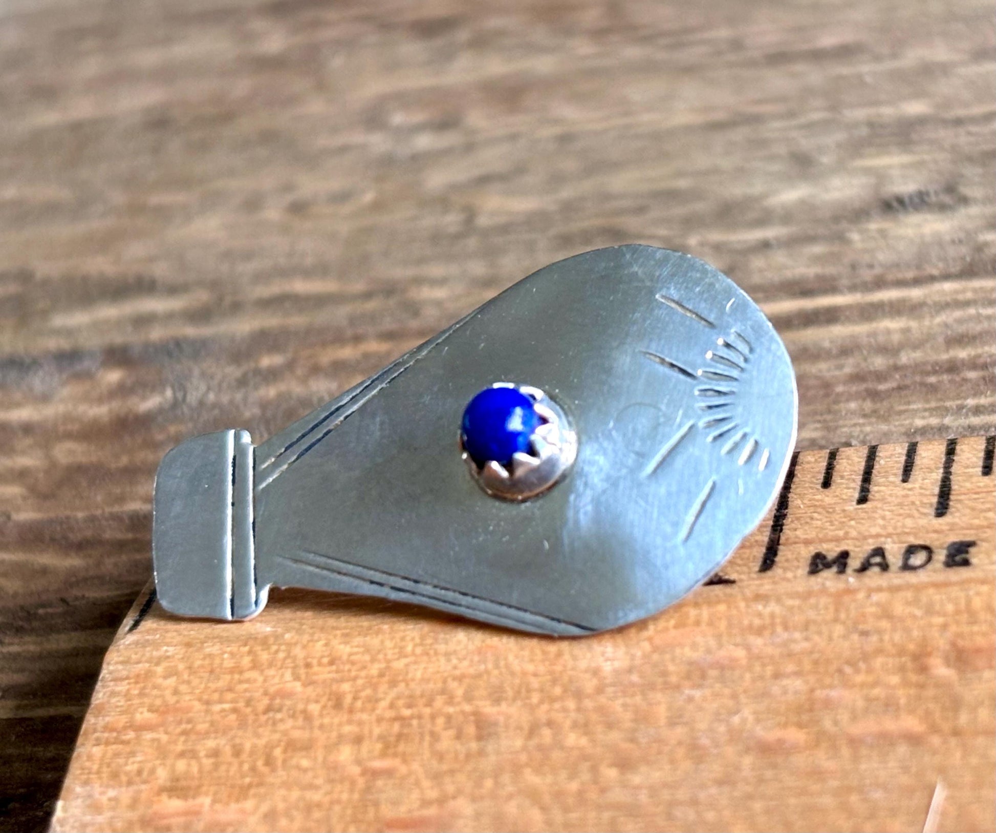 Vintage Sterling Silver Hot Air Balloon Earrings | Blue Stone Accent | Southwest Artisan Style