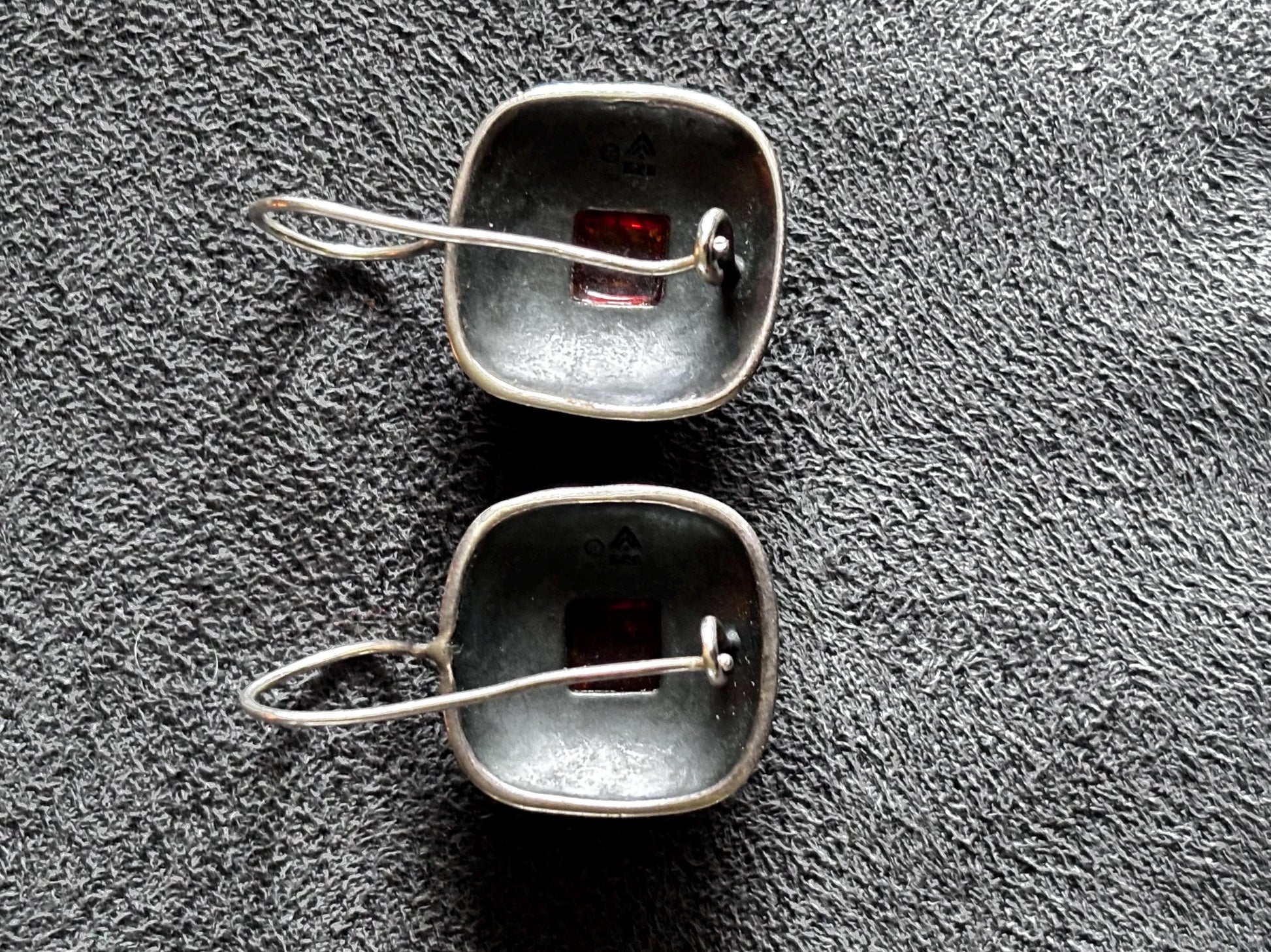 Silpada Sterling Silver Amber Earrings | Ornate Scroll Dangle | Retired Silpada Jewelry