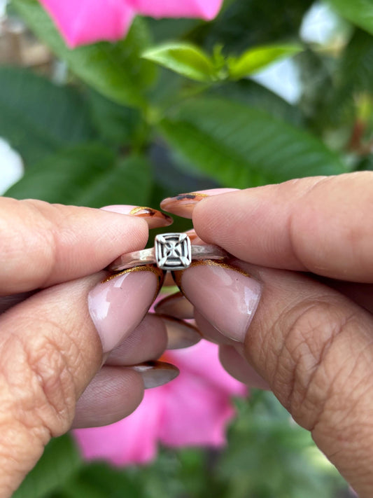 Silpada Sterling Silver Geometric Ring | Size 8 Modern Square Stackable Design