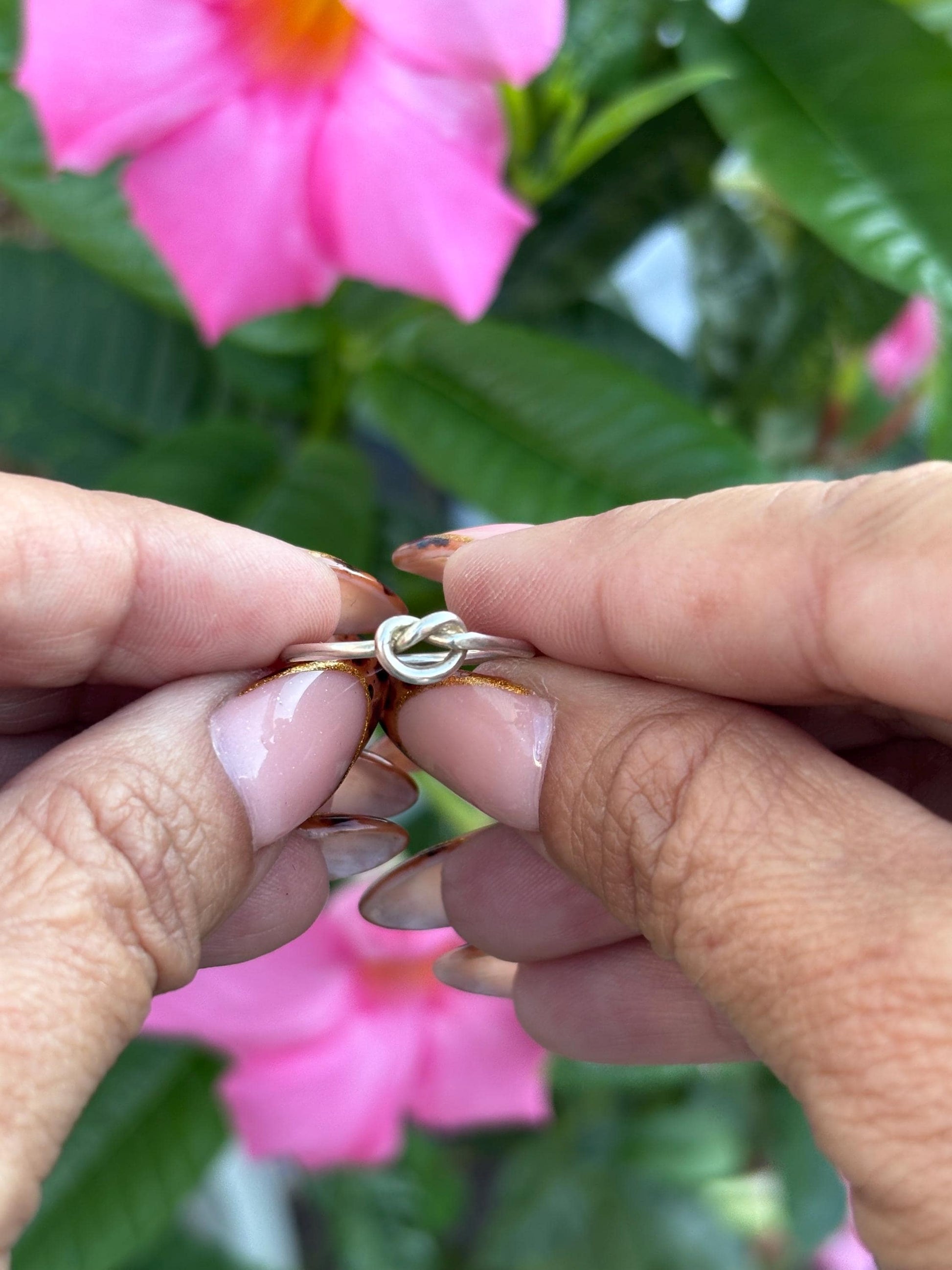 Sterling Silver Love Knot Ring | Size 7.75 Minimalist Everyday Jewelry. Stackable Design.