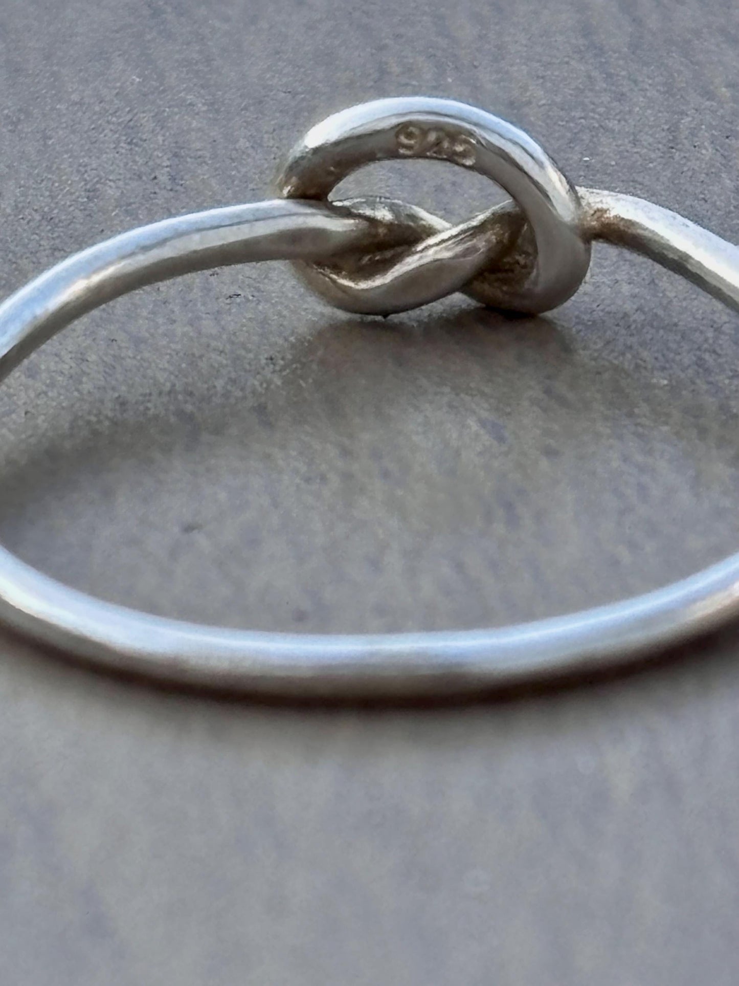 Sterling Silver Love Knot Ring | Size 7.75 Minimalist Everyday Jewelry. Stackable Design.