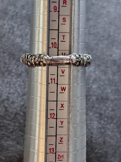 Sterling Silver Skull Band Ring | Size 10.5