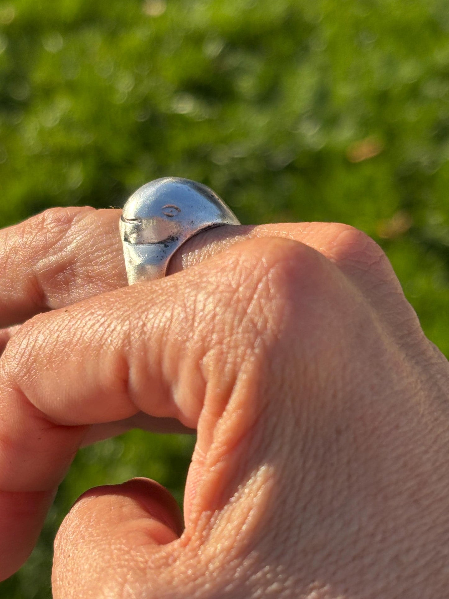 Vintage Taxco Sterling Silver Whale Ring Size 7 1/2