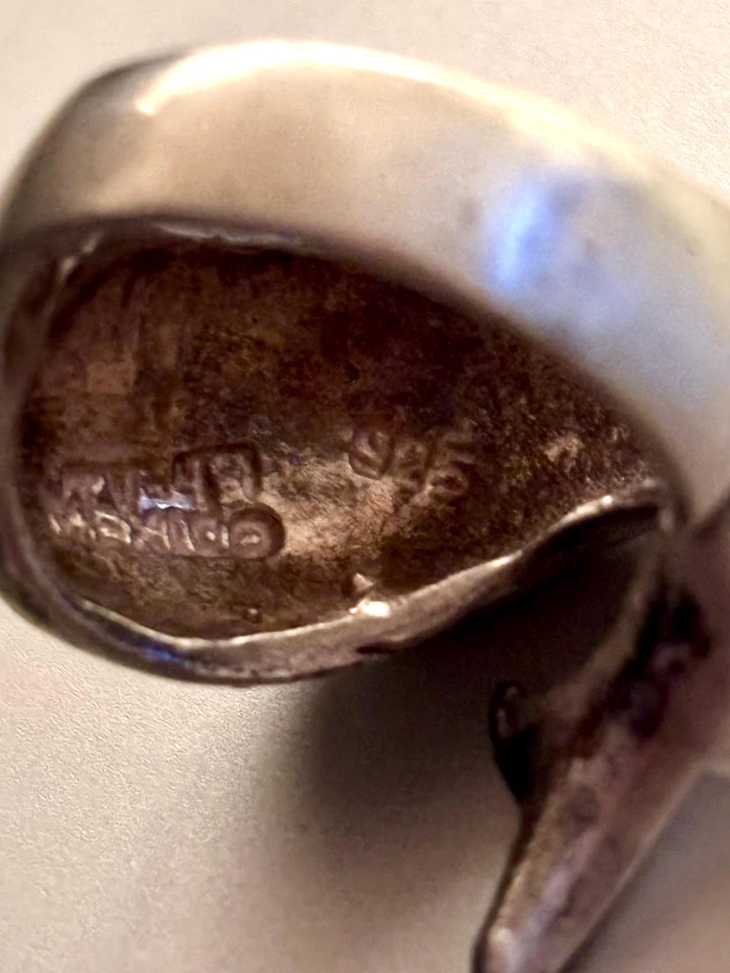 Vintage Taxco Sterling Silver Whale Ring Size 7 1/2