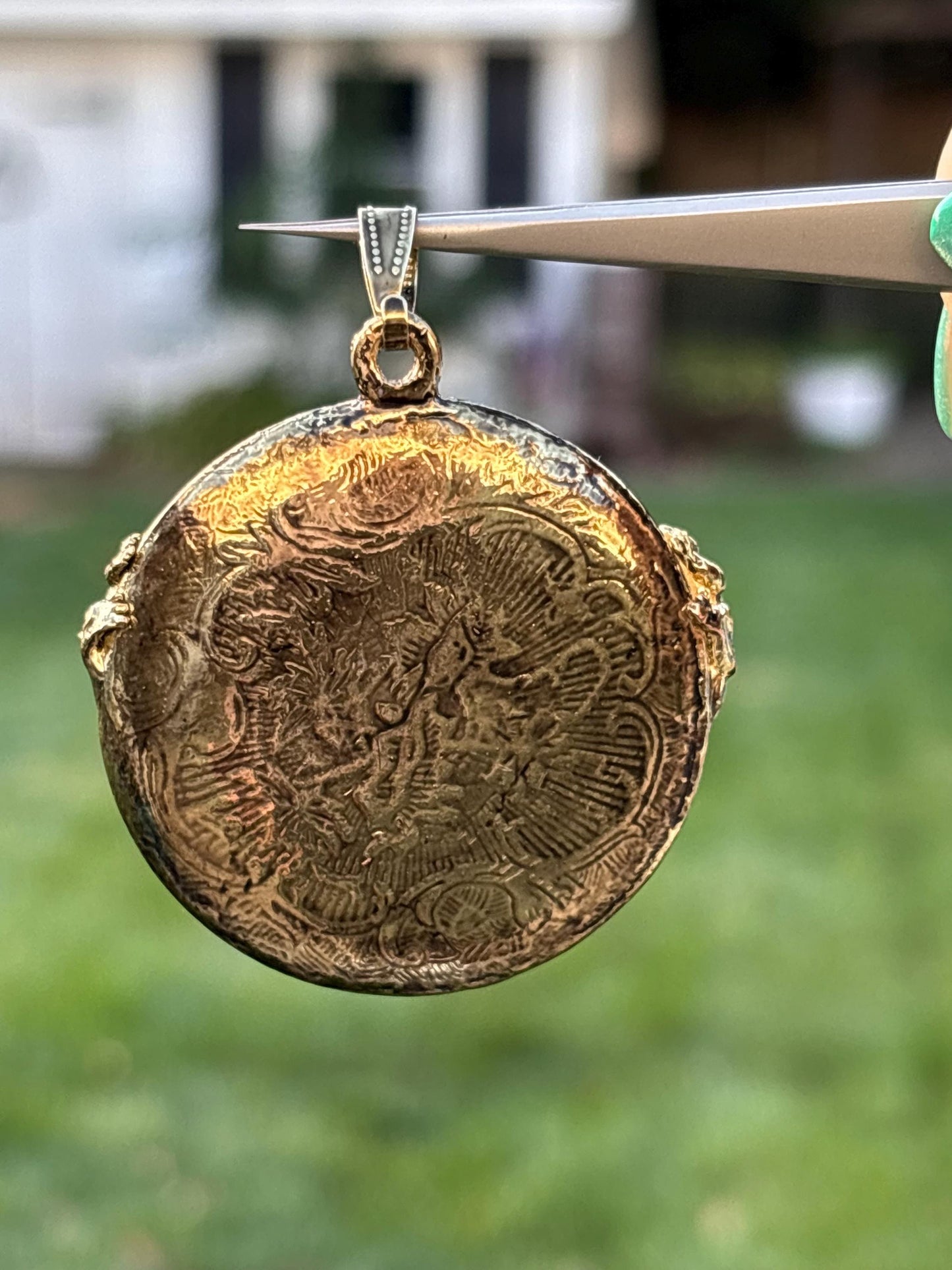 Rose Quartz Bee & Frog Pendant