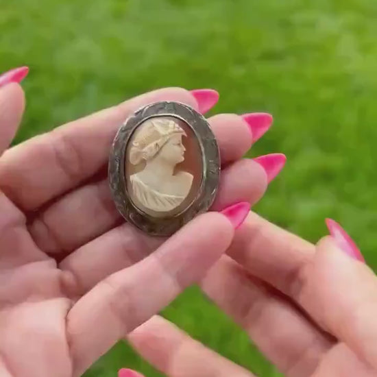 Antique cameo brooch